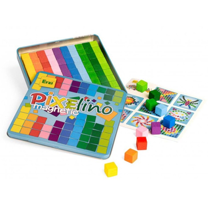 Joc de puzzle magnetic ERZI Pixelino cu 100 de piese