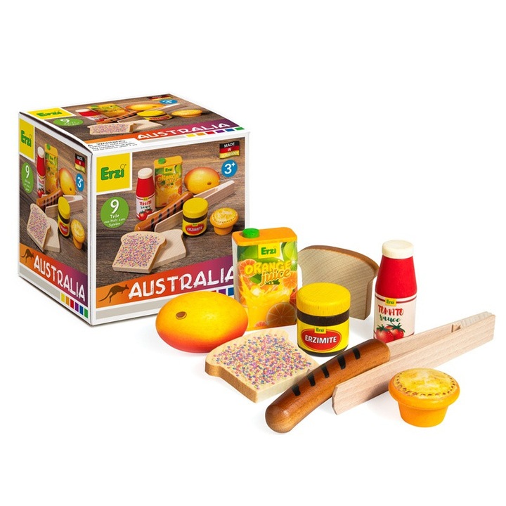 Set de joaca din lemn Erzi, multicolor