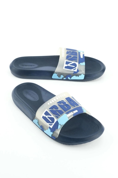 Papuci barbati, GEZER, textil, albastru, 45 EU