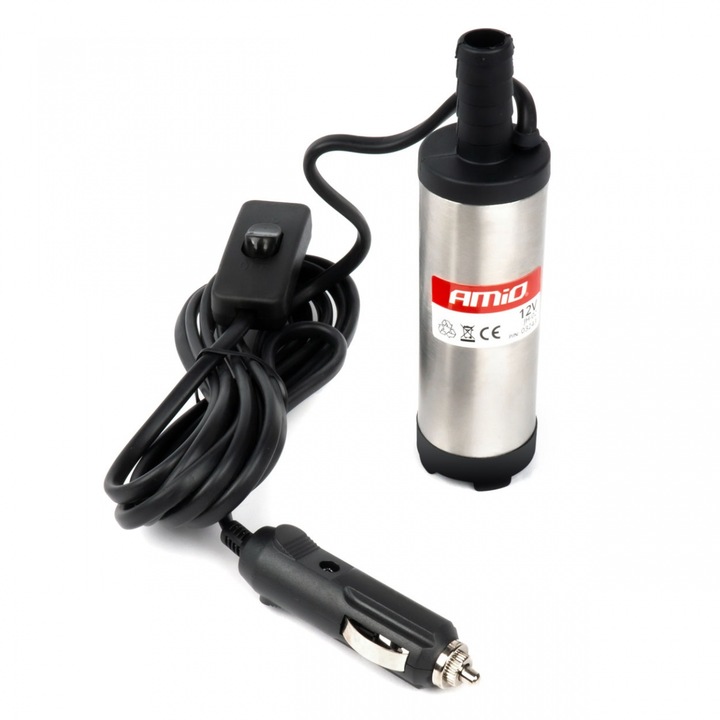 12V-os búvárszivattyú, AMiO, 15L/perc, 230V-os adapter, autós adapter