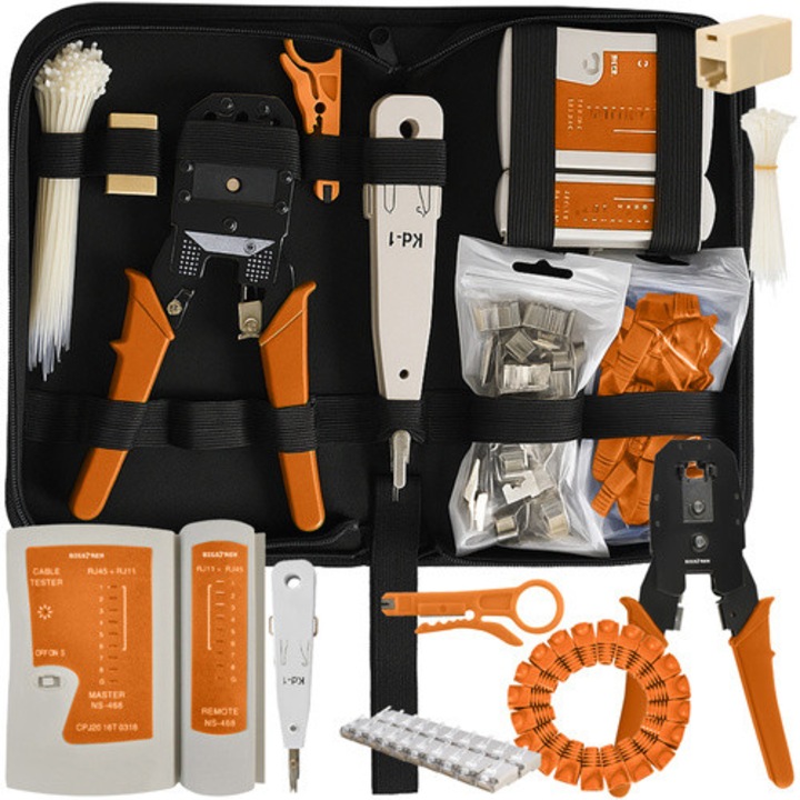 Set de scule si tester cablu Bigstren 25834 RJ45/RJ11