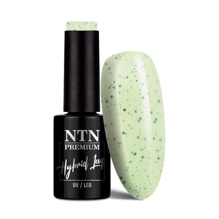 Oja hibrida NTN Premium Sugar Puff Collection 5 g Nr 184, verde deschis cu particule negre