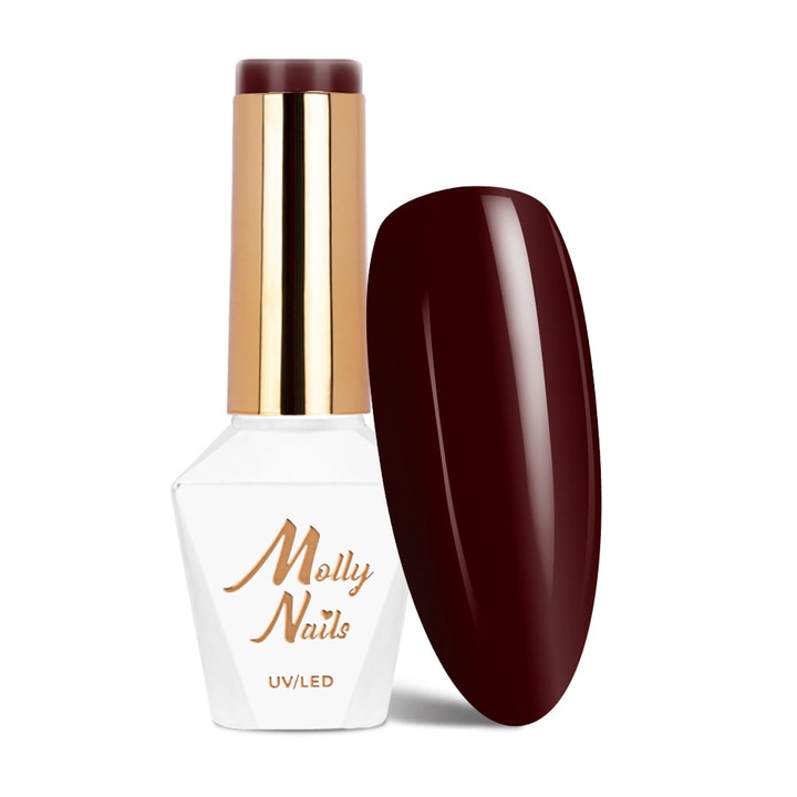 Molly Nails Elite Women хибриден лак за нокти, бордо, 8 г