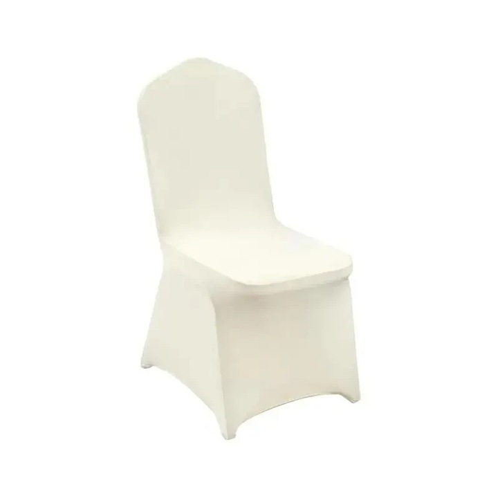 Сгъваеми калъфи за столове, универсални, разтеглив спандекс, миещи се защитни калъфи, дълги 50 бр., слонова кост