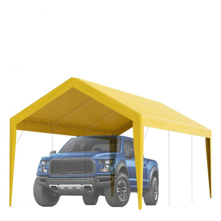 Покривало за навес за кола, водоустойчиво, UV-устойчиво, 10-20 фута, бежово