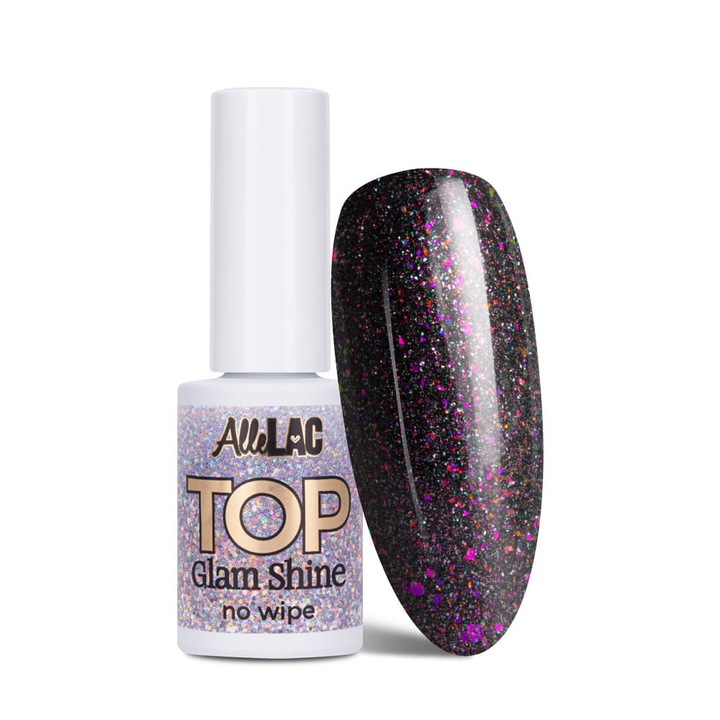 Top Coat Glam Shine AlleLac Diva roz-golden 7g
