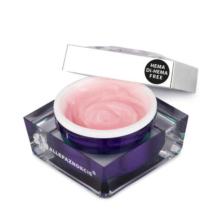 Allepaznokcie akril építőgél, HEMA/Di-HEMA mentes formula Bubble Pink 30g, Rózsaszín