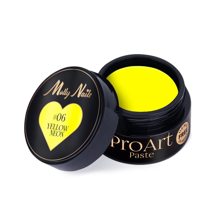 ProArt Paste Molly Nails díszítőpaszta, neon sárga, 5g, HEMA/Di-HEMA mentes