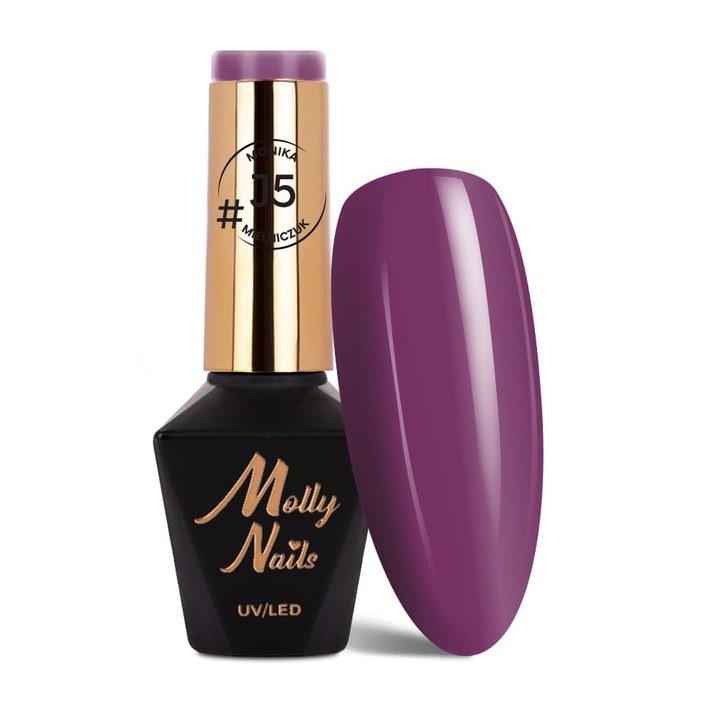 Molly Nails hibrid körömlakk #Juicy, No. #J5, lila, 8g
