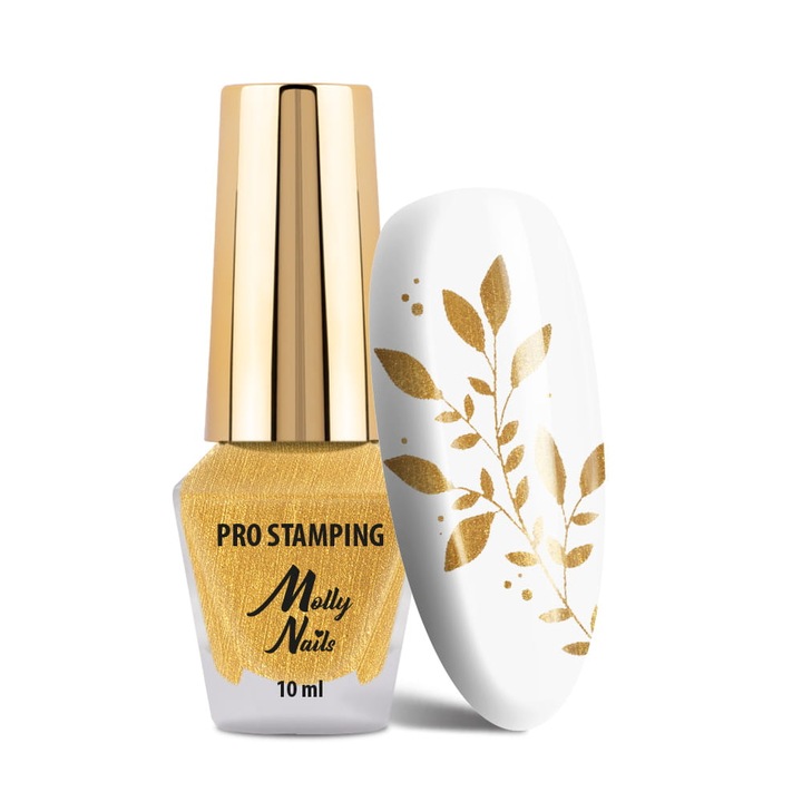 Oja de stampilare Molly Nails PRO auriu, 10ml