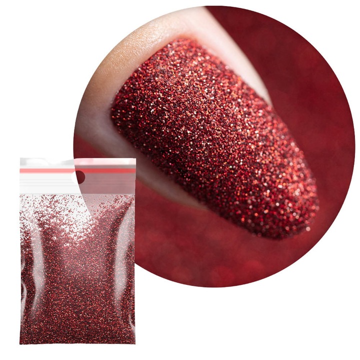 Лак за нокти Molly с брокат № 31, червен, 20 г