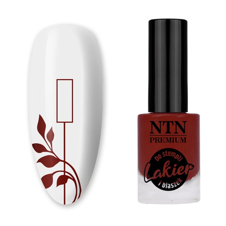 Lac NTN Premium Burgundy pentru stampile, nr. 100, 7 ml