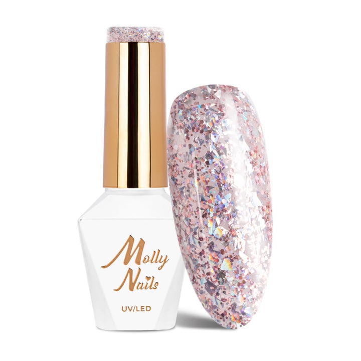 Oja hibrida Molly Nails Crushed Diamonds Nr 532, efect stralucitor, 8g