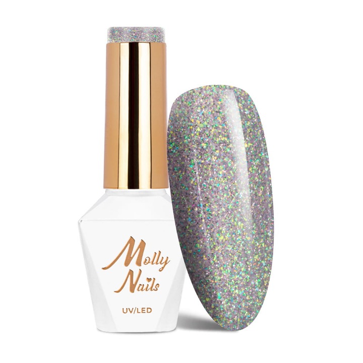 Oja semipermanenta Molly Nails Shocking Shine Spacewalker 8g gri