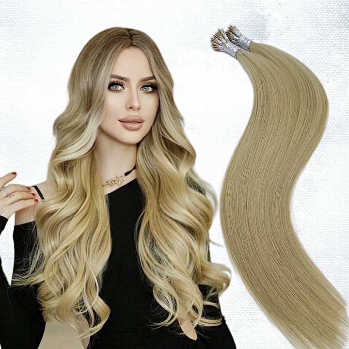 Extensii de par natural Oskar Shop, Blond Natural, set 50 buc,50 cm, 1 gr/suvita