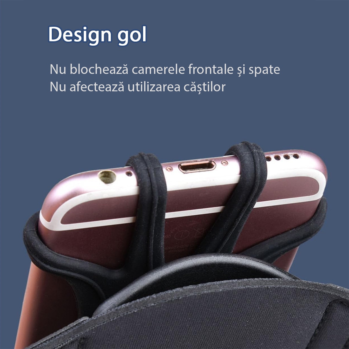 DUAIU Husa de Telefon cu Banda de Brat Pentru Alergare, Fitness, Mers pe Jos, Yoga, Rotativa la 360°, Suport de Telefon cu Banda de Brat Pentru Jogging, Compatibila cu Telefoane de 4"-6 "7", Negru
