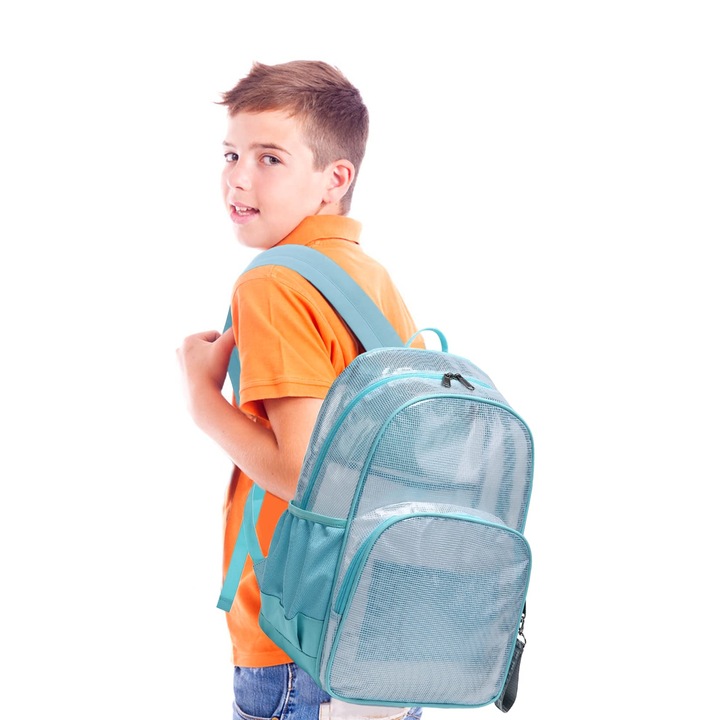 Rucsac, pentru laptop de 15.6 inch, greutate mare, culoare albastru deschis