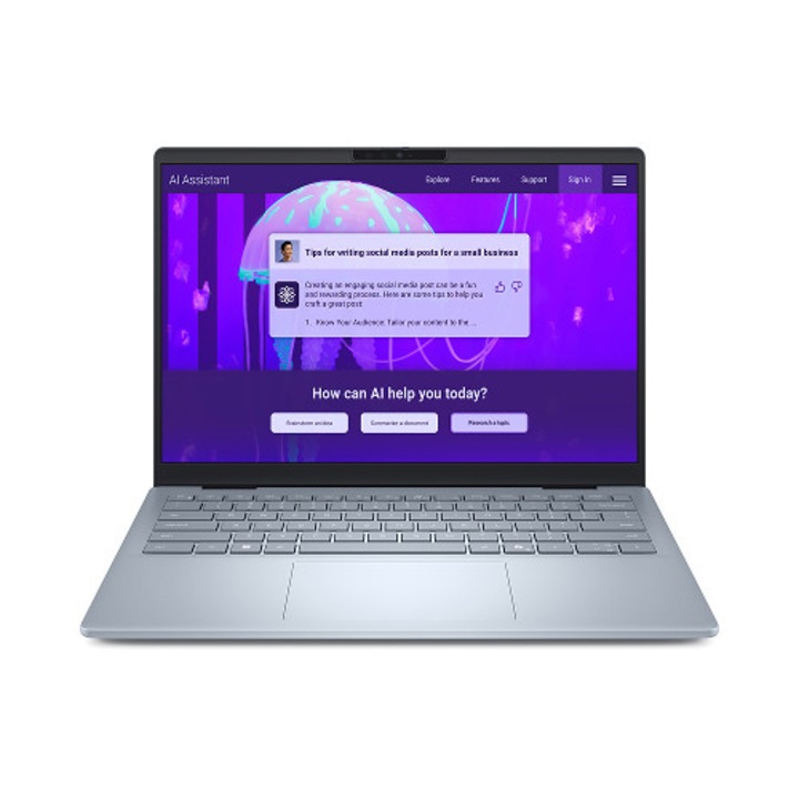 Dell 14 Plus DB14250 laptop, 16 GB RAM, 1 TB, 14.0" FHD+ érintőképernyős, ezüst színű
