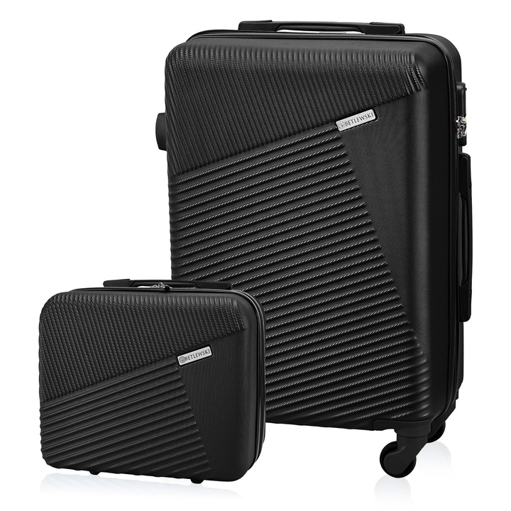 Troler Betlewski, model BWA-053, set, culoare neagra, dimensiuni mici