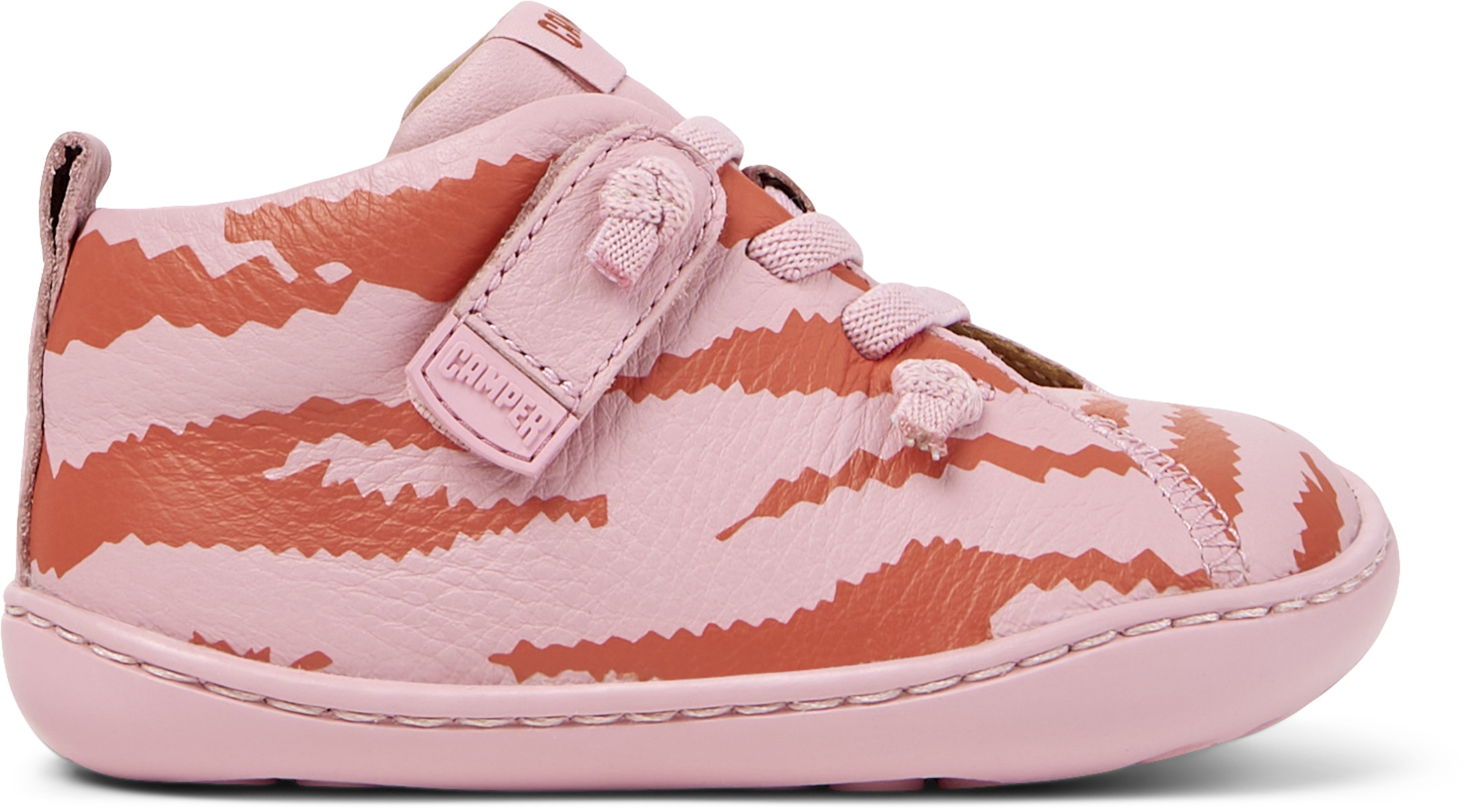 Camper, Pantofi sport din piele Peu Cami 8495, Roz pastel, Portocaliu stins, 21 EU