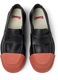 Camper, Pantofi loafer de piele cu aplicatie cap-toe Junction, Negru, Portocaliu mandarina, 45