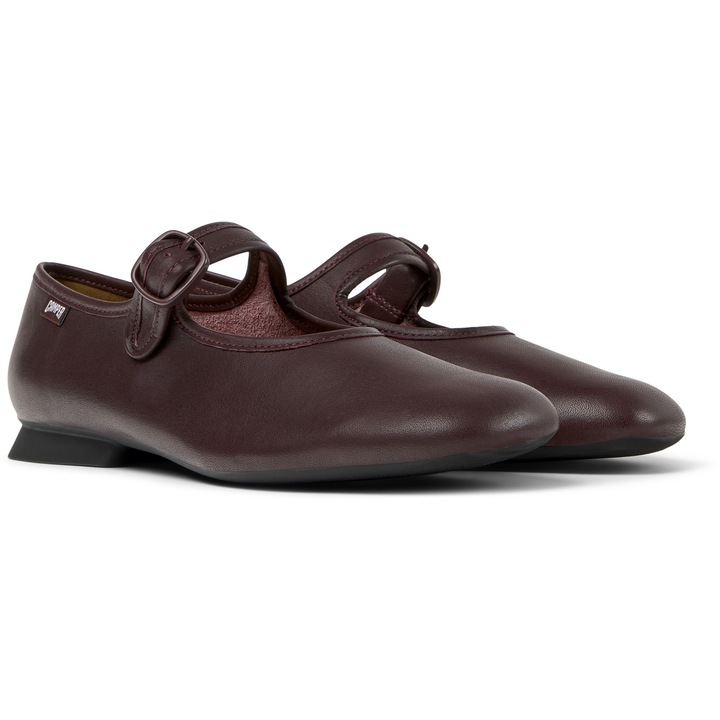 Camper, Pantofi Mary Jane din piele Casi Myra, Visiniu, 42