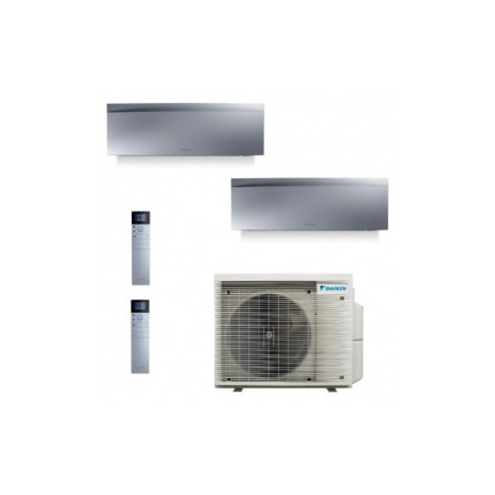 Aparat de aer conditionat multisplit Daikin EMURA cu doua unitati interne 7000 BTU Silver
