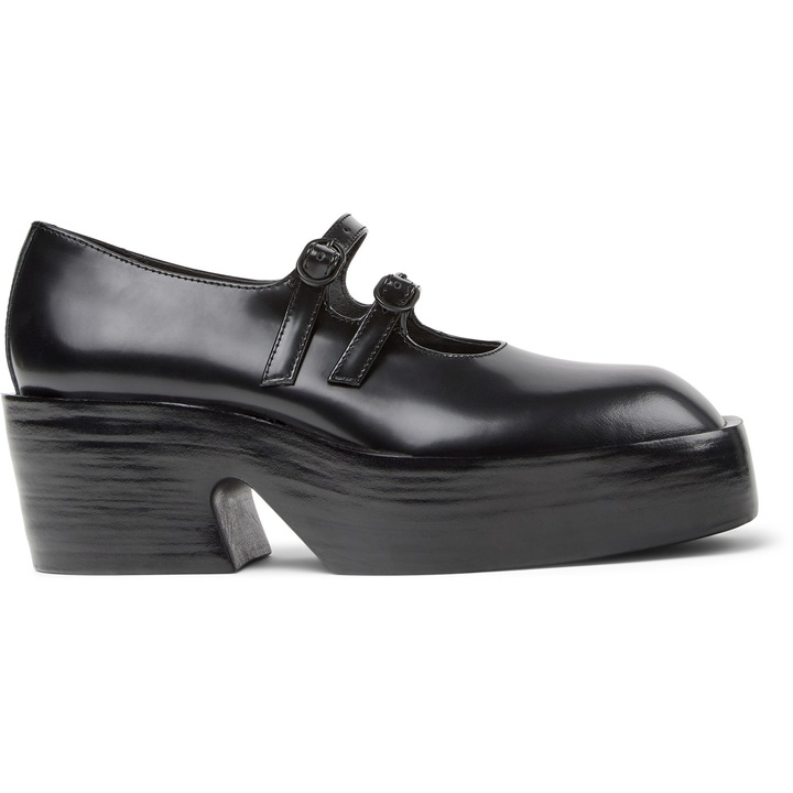 Camper, Pantofi Mary Jane din piele cu toc masiv Billie, Negru, 39
