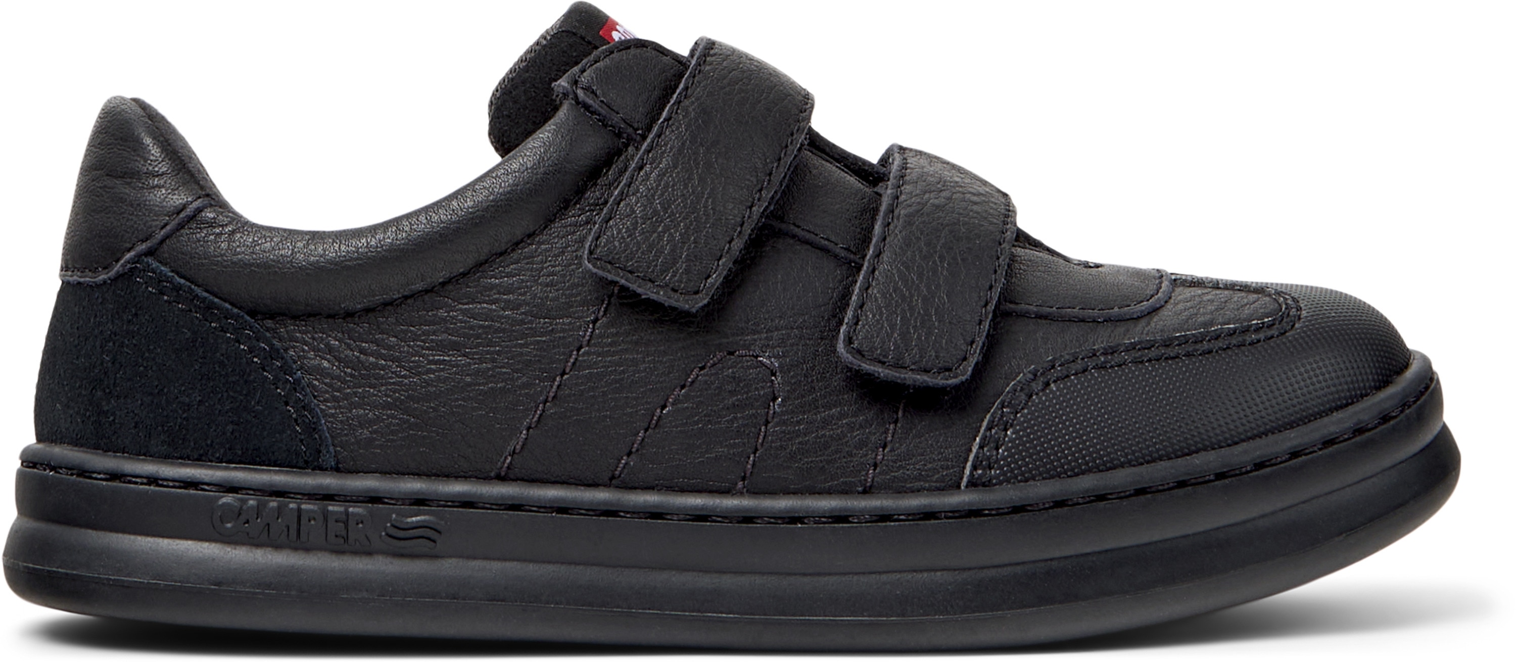 Camper, Pantofi sport Runner Four de piele cu velcro, Negru, 28 EU