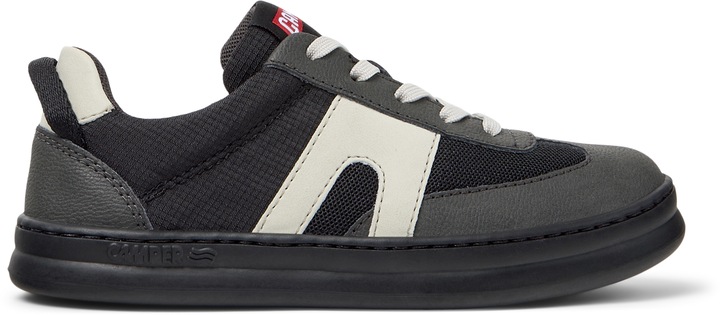 Camper, Pantofi sport de piele Runner Four, Negru/Gri