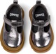 Camper, Pantofi de piele cu bareta in T Brutus, Gri inchis, 25 EU