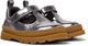 Camper, Pantofi de piele cu bareta in T Brutus, Gri inchis, 25 EU