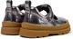 Camper, Pantofi de piele cu bareta in T Brutus, Gri inchis, 25 EU