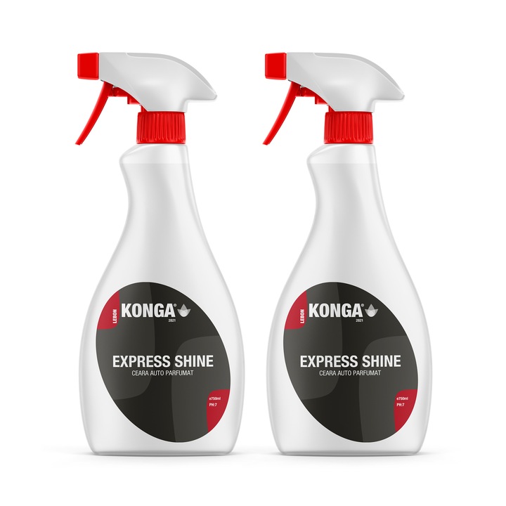 Set - 2 x Spray ceara lichida auto dupa spalare, Detailing Auto, 750ml cu pulverizator