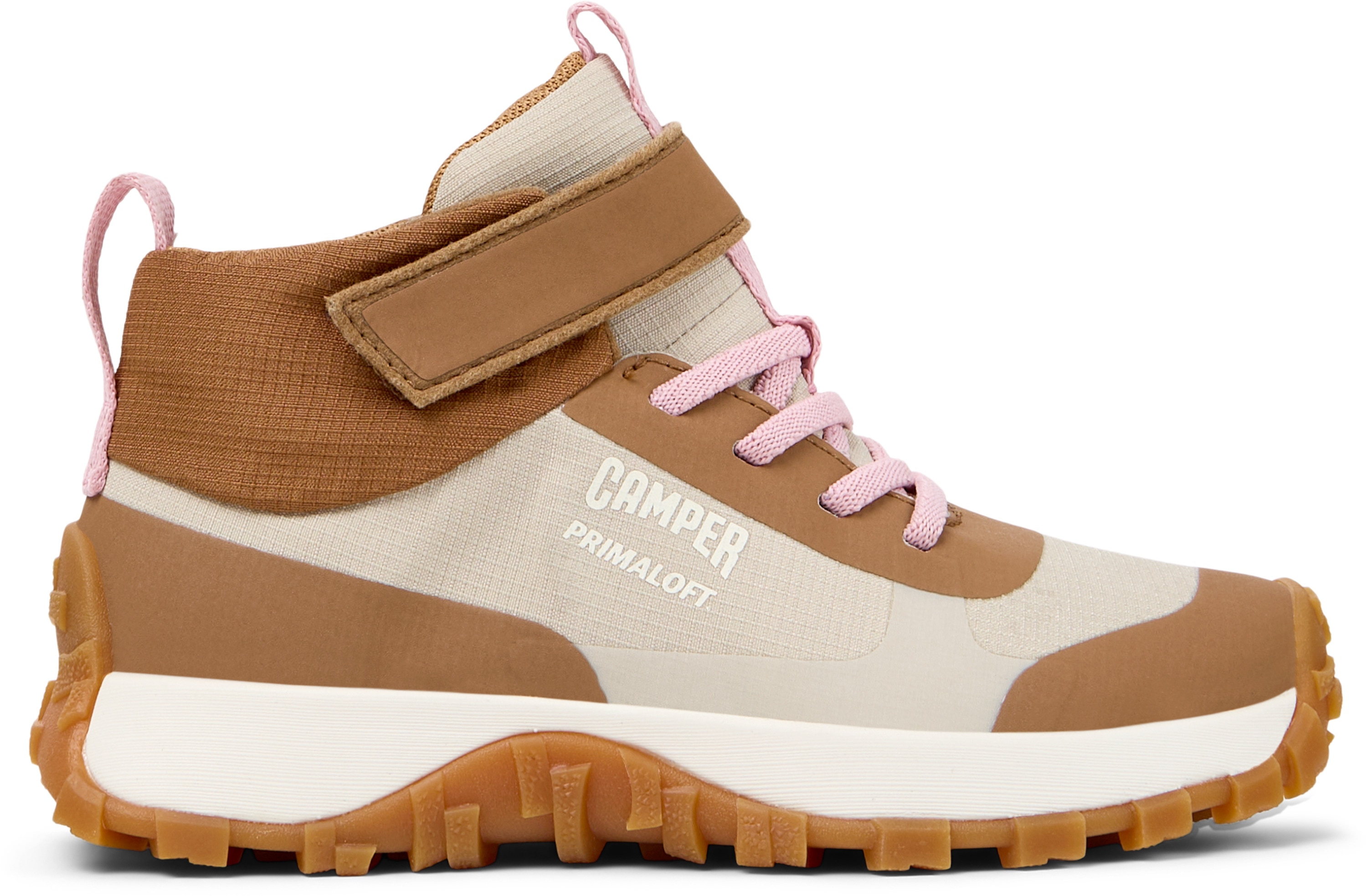 Camper, Pantofi sport inalti din material textil Drift Trail, Maro, Bej, 28 EU