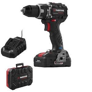 Masina de gaurit/insurubat cu acumulator PARKSIDE Performance® PABSP C, 20 V, motor fara perii, putere mare 60 Nm, 2 trepte, cu LED, cu acumulator si incarcator
