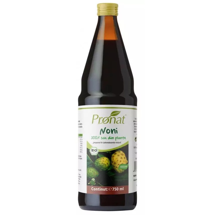 Suc de noni 100%, bio, 750ml Medicura