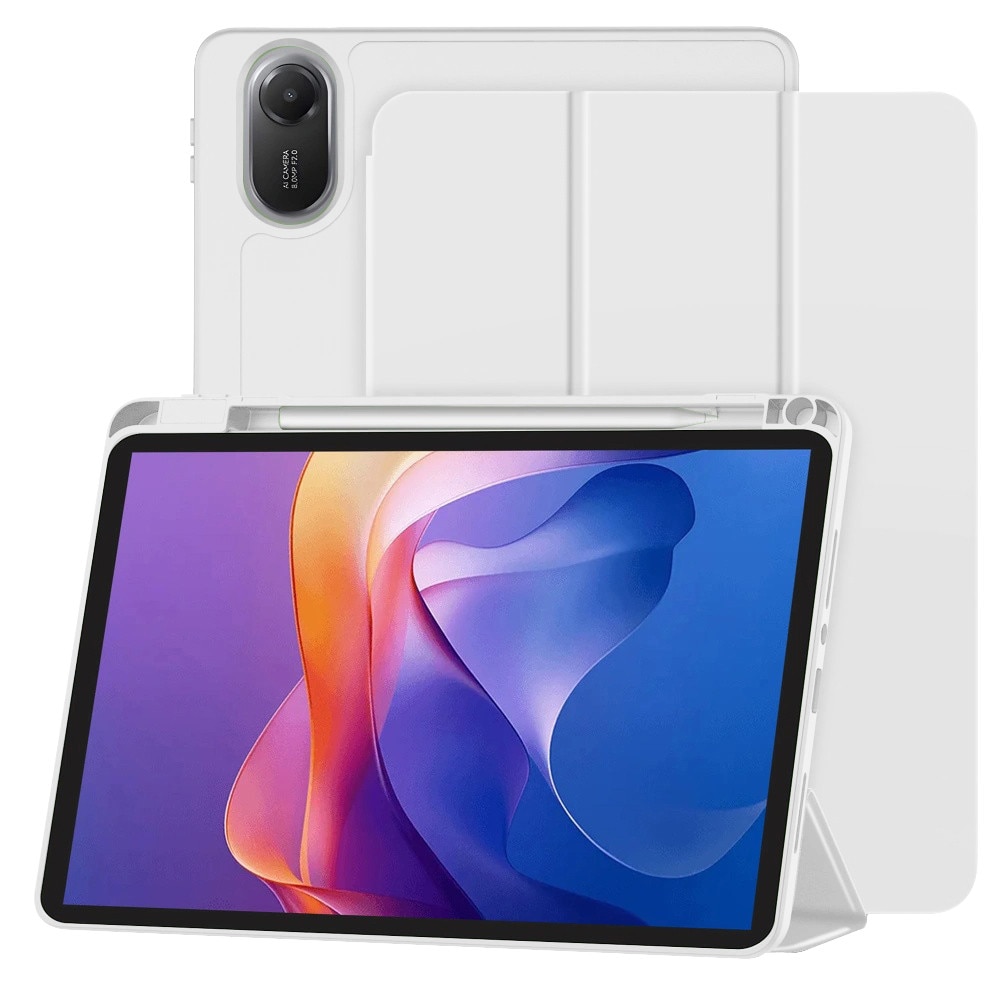 Husa pentru Xiaomi Redmi Pad 2 Soft Shell cu functie wake-up/sleep si compartiment pentru stylus tip stand - Gri