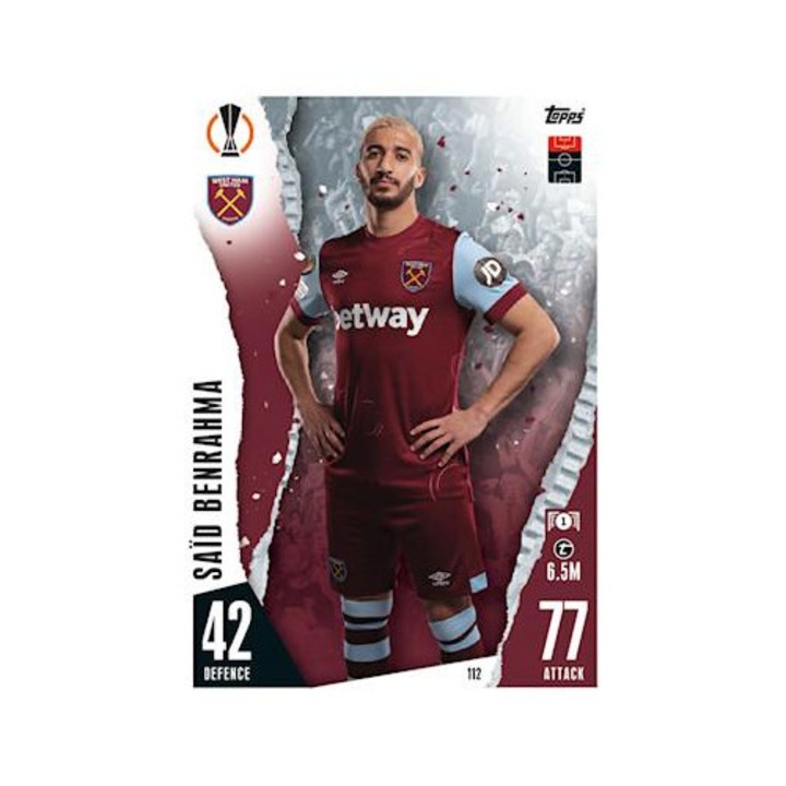 Carte de joc Topps Match Attax 2023/24 Said Benrahma West Ham United