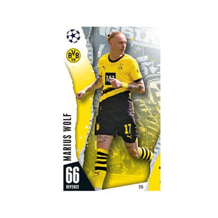 Card de baza Match Attax 2023/24 215 Marius Wolf, Borussia Dortmund