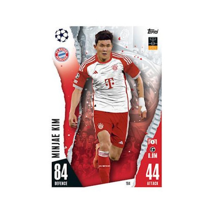 Joc de societate, Topps, Match Attax 2023/24, Min-jae Kim, FC Bayern Munchen, carte de baza