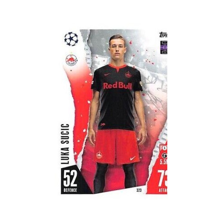 Card de baza Match Attax 2023/24 323 Luka Susic, FC Salzburg
