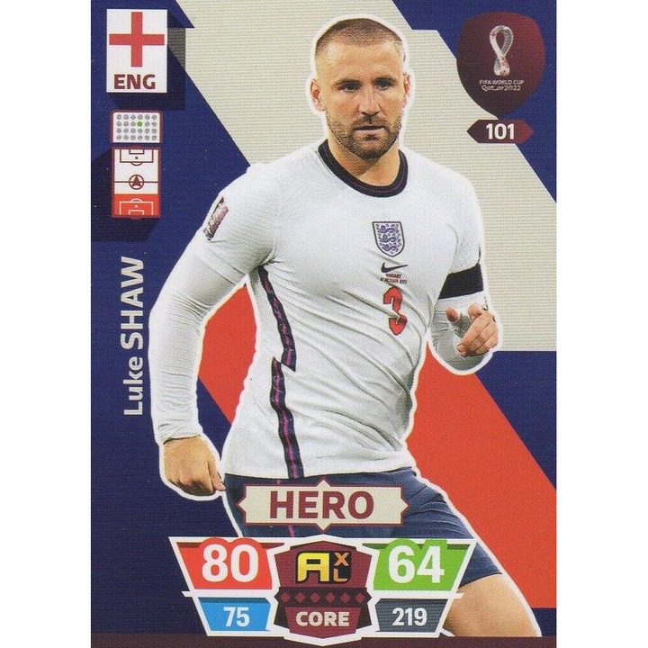 Cupa Mondiala Qatar 2022 101 Luke Shaw Panini Adrenalyn XL