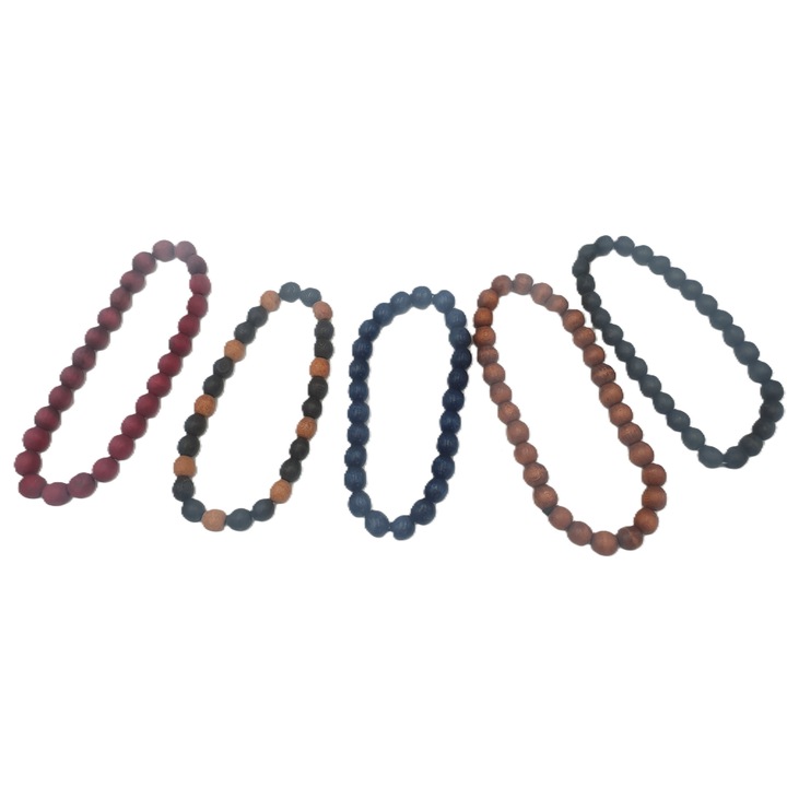 Set 5 margele lemn Oceanus multicolor