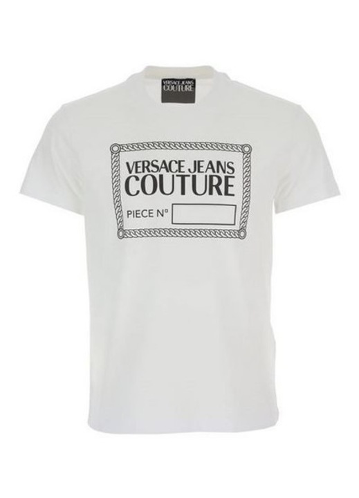 Тениска Versace Jeans 72GAHT17 CJ00O 003, памучна, бяла, L INTL