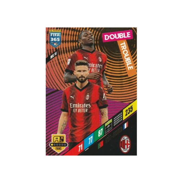 Настолна игра Panini Adrenalyn XL 365 2024 Комплект Double Trouble Рафаел Леао / Оливие Жиру