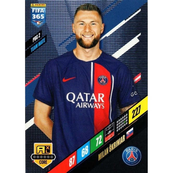 Card de colectie Panini Adrenalyn XL 365 2024 PSG2 Milan Skriniar