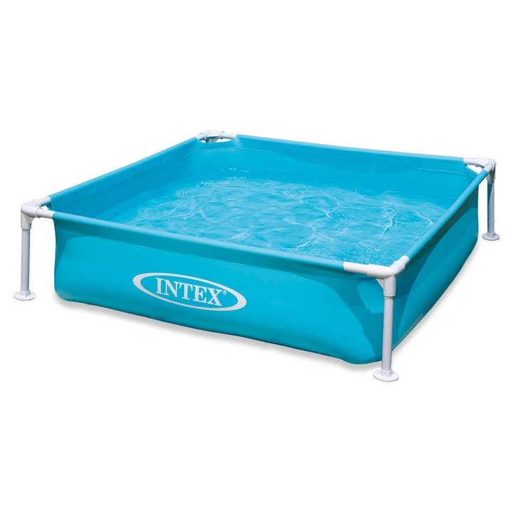 Детски басейн, Intex, тюркоаз, 122x122x30см, комплект
