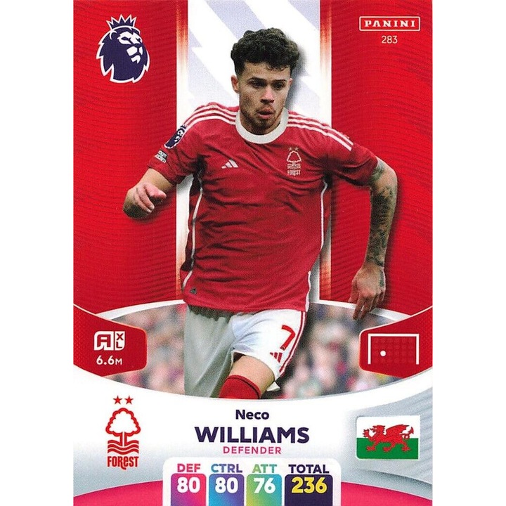 Card Panini Adrenalyn XL Premier League 2024 283 Neco Williams, Nottingham Forest