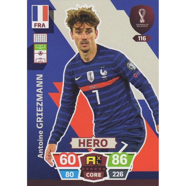 Cupa Mondiala Qatar 2022 116 Antoine Griezmann Panini Adrenalyn XL